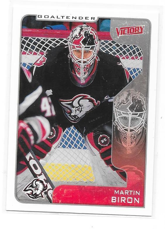 2001-02 UD Victory #43 Martin Biron Buffalo Sabres MV