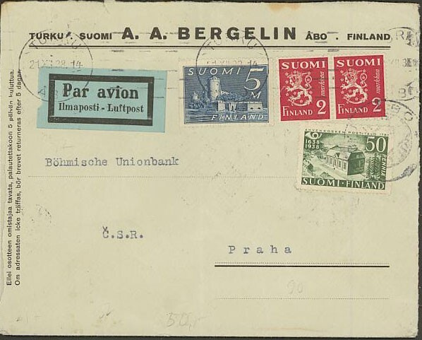 1938 lentokirje CSRään