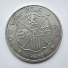 Espanja 100 Pesetas 1966 Francisco Franco hopeaa - pikkukuva 2