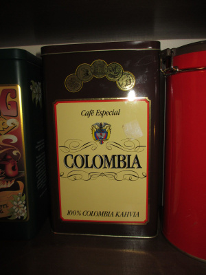 Kahvipurkki COLOMBIA hieno!