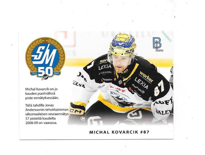 2024-25 BlueLine Matchcard #5/6 Michal Kovarcik Kärpät