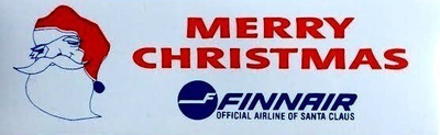 Finnair Merry Christmas tarra