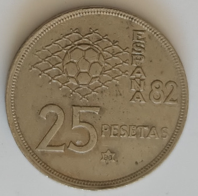 Espanja 25 ptas1980, 2 kuvaa