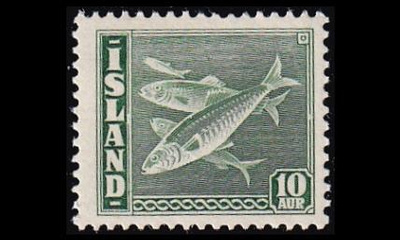 Islanti 215B ** Silli 10 A vihreä (14:13½) (1940)