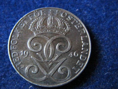 2 öre 1946 fe. Ruotsi-Sweden