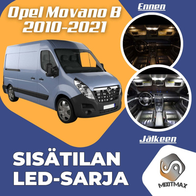 Opel Movano B Sisätilan LED-sarja 15-osainen