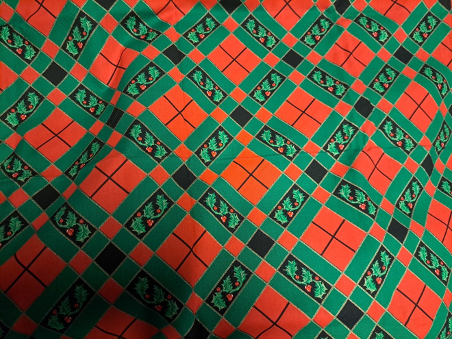 Värikäs joulu puuvillakangas 158x74cm