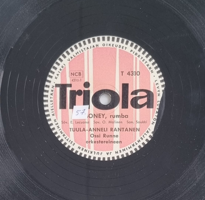 Savikiekko 1957 - Tuula-Anneli Rantanen - Triola T 4310