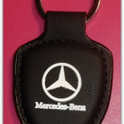 Pieni nahkainen musta Mercedes avaimenperä #30266 - pikkukuva 1