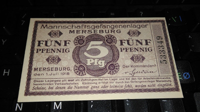 Germany Saksa 5 Pfg Leiri Merseburg 1918 UNC