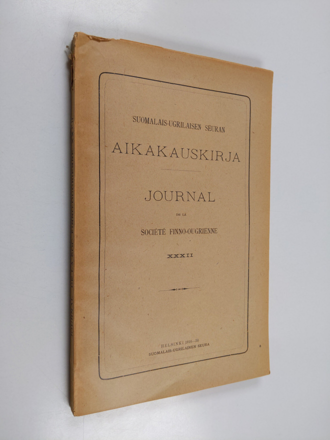 Suomalais-ugrilaisen seuran aikakauskirja 32