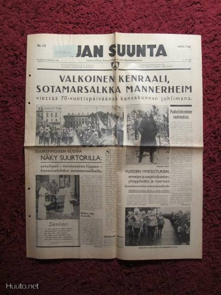 AJAN SUUNTA 4.6. 1937 MANNERHEIM 70v