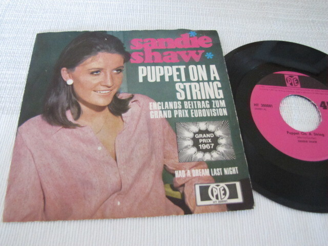 Sandie Shaw Puppet on a string 7 45 saksa 1967 euroviisut