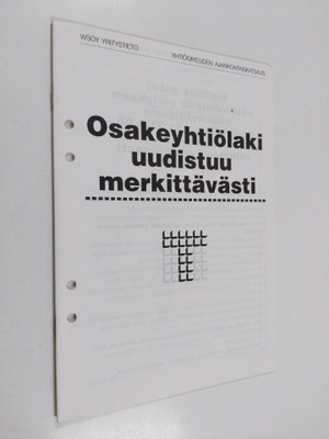 Osakeyhtiölaki uudistuu merkittävästi
