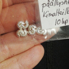 Päällyshelmi hopeoitu kimalteella, 10kpl - pikkukuva 2