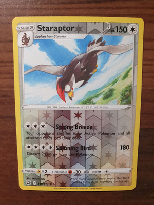 Pokemon Staraptor 119/172 Reverse holo rare