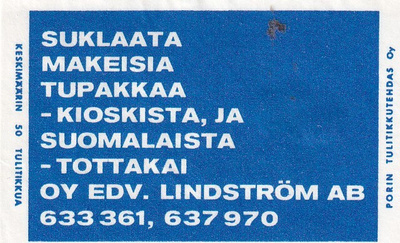 Oy Edv. Lindström Ab ,   s84