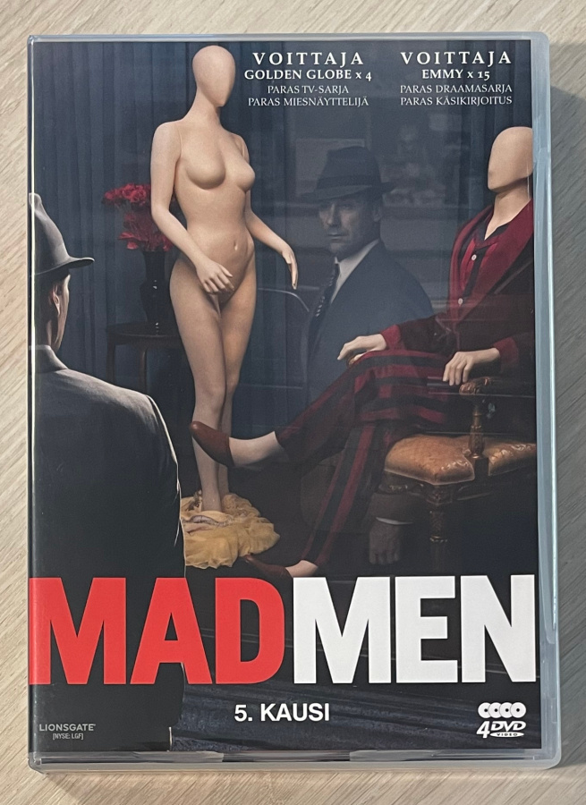 MAD MEN: Kausi 5 (4DVD) uusi ja muoveissa