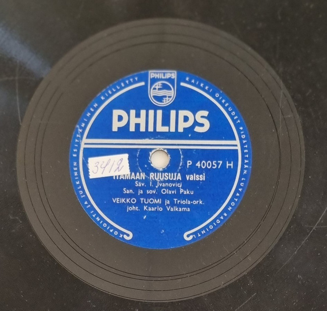 Savikiekko 1954 - Veikko Tuomi - Philips P 40057 H