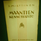 J. Miettinen : MAANTIEN KUNNOSSAPITO ( 1 p. 1925 ) Sis.pk:t - pikkukuva 1