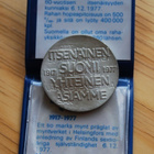 Suomi 60 vuotta 10 mk. 1977 Nainen RASKAANA Hopeaa - pikkukuva 2