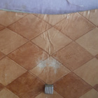 Beige vintage nahkalaukku salmiakkiruutu - pikkukuva 4