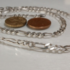 51cm- Hopea Solid Figaro Link Chain kaulakoru 925 - pikkukuva 4
