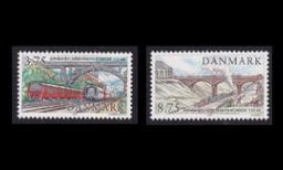 Tanska 1155-6 ** Köpenhamina-Roskilde rautatie 150v (1997)
