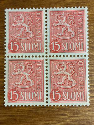 LEIJONAMALLI 1954 15MK NELIÖ**