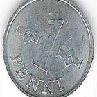 1971 1 PENNIN KOLIKKO KÄYTETTY - pikkukuva 1