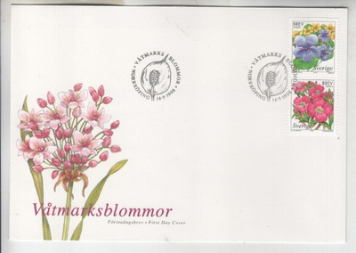 Ruotsi  FDC 1998  kukkia