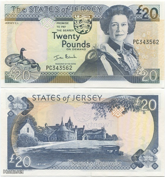 Jersey 20 Pounds 2000 (P-29) UNC QEII