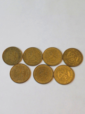 50 Markkaa 1952-1962 7 eri vuotta