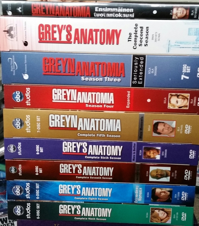 Greyn anatomia kausi 1-9 - DVD