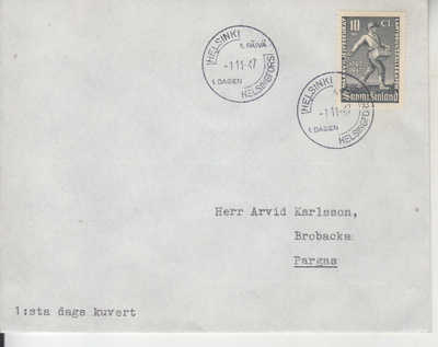 FDC 1947 Maanviljelysseurat.