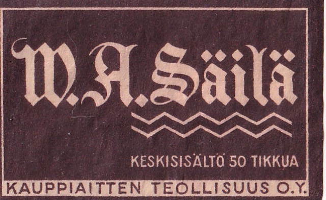 W, A, Säilä, Kauppiaitten Teollisuus O.Y ,  b428