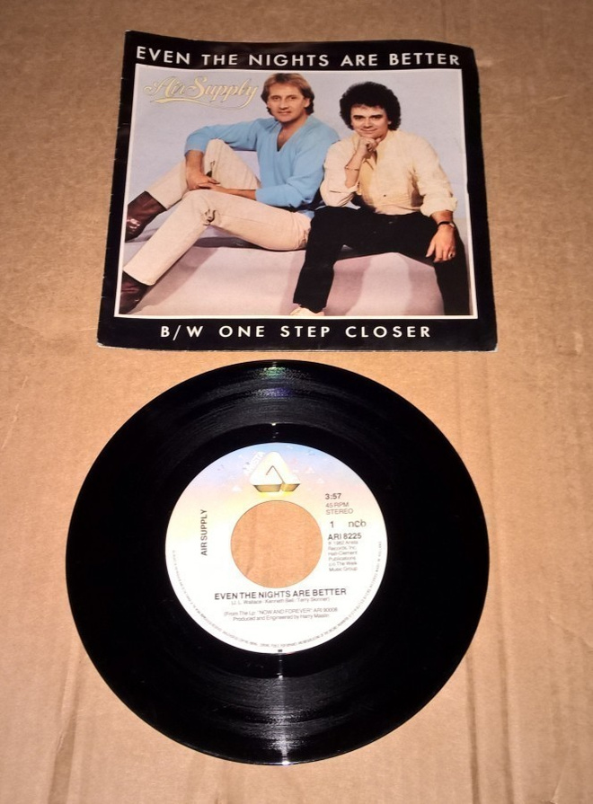AIR SUPPLY 7" SINGLE LEVY ARI8225 ARISTA