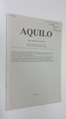 Aquilo - Ser. Zoologica tom. 28