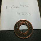 Brittiläinen Intia 1 pice 1945, km#533 - pikkukuva 1