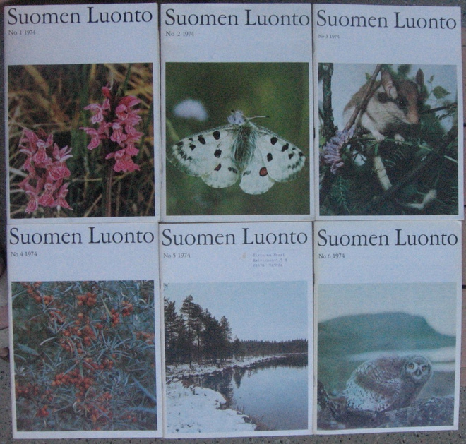 Suomen Luonto 1974  1-6.  Vuosikerta. 316 s.