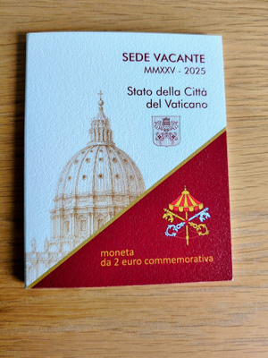 Vatikaanin SEDE VACANTE 2 €:n juhlaraha