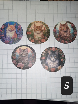 5 kpl kissa tarroja setit 1-5