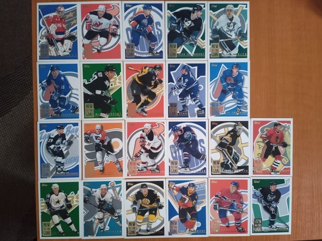 1995-96 Topps New to the Game setti 1-22