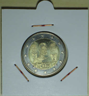 2012 Luxemburg 2 euro aihe: Kuninkaalliset Häät rullasta