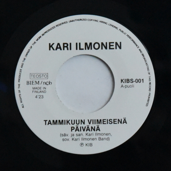 Single: Ilmonen, Kari - Tammikuun viimeisenä päivänä / ...