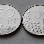 50 penniä, UNC, v. 1991, tyypit 1 ja 2 - pikkukuva 1