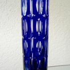 Boheemi KRISTALLI MALJAKKO 21cm kobaltinsininen v.1930 - pikkukuva 1