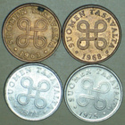 1 penni vuodelta 1963,1968,1971,1975 - pikkukuva 1