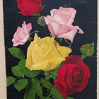 Värikäs ruusukimppu onnitteluina, p. 1910 - pikkukuva 1