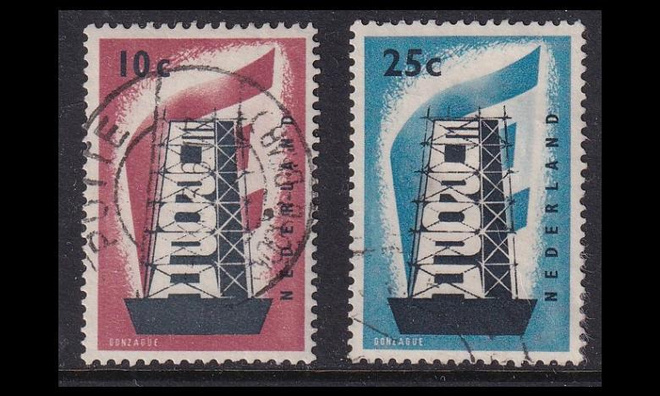 Alankomaat 683-4 o Europa (1956)